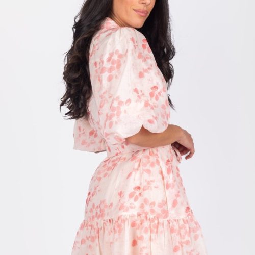 allie dress short sleeve 36 pink flower dress yakira bella 135066