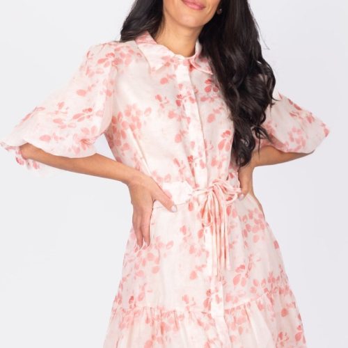 allie dress short sleeve 36 pink flower dress yakira bella 526632