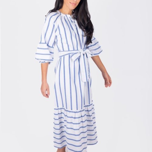 kai dress blue stripe dress yakira bella 726412