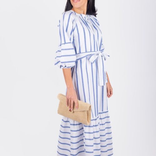 kai dress blue stripe dress yakira bella 946990