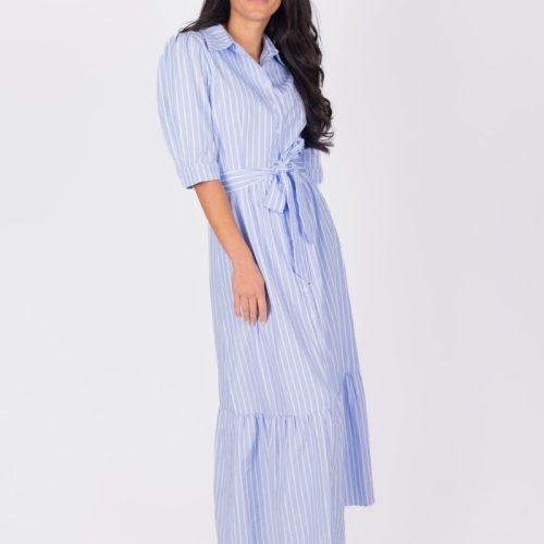 nylah dress blue stripe dress yakira bella 785477