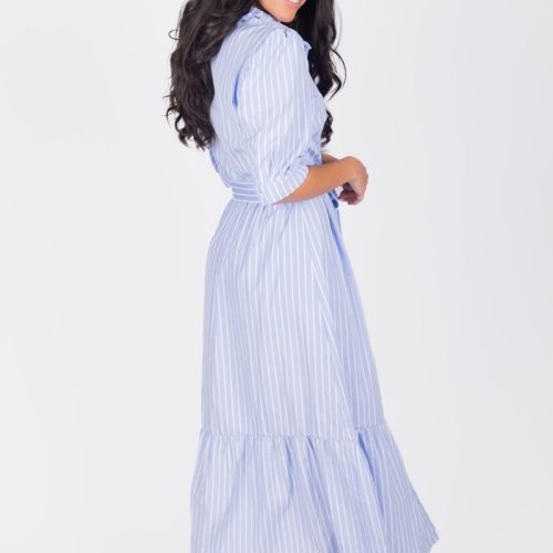 nylah dress blue stripe dress yakira bella 821909