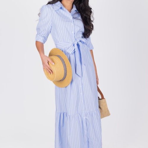 nylah dress blue stripe dress yakira bella 944951