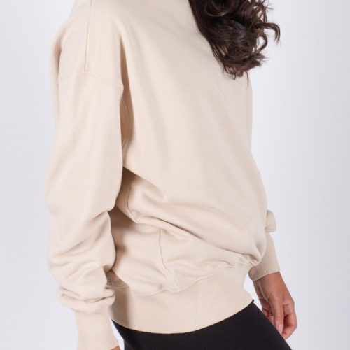 oversized crewneck sweatshirt beige top yakira bella 608881