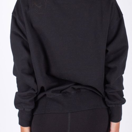 oversized crewneck sweatshirt black top yakira bella 253301