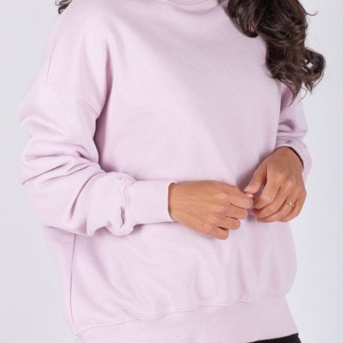 oversized crewneck sweatshirt light lilac top yakira bella 712718