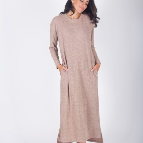 reese dress long sleeve brown dress yakira bella 243546