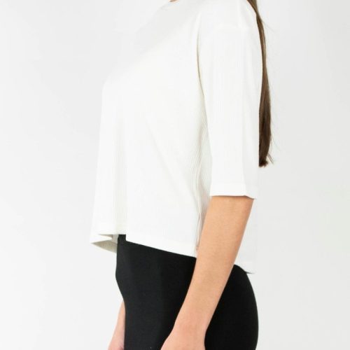 remi tee ribbed off white top yakira bella 883086