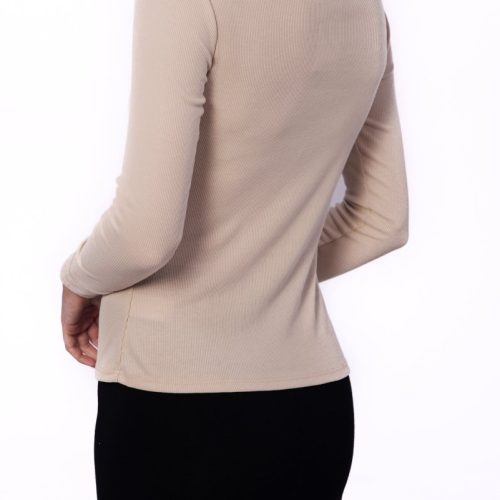 romi top long sleeve beige top yakira bella 113675