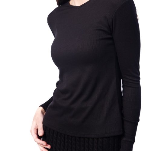 romi top long sleeve black top yakira bella 649595