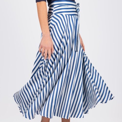 sandy skirt blue stripe skirt yakira bella 105966