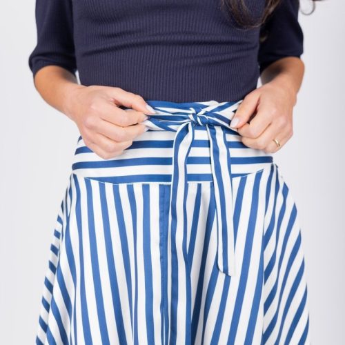 sandy skirt blue stripe skirt yakira bella 677550