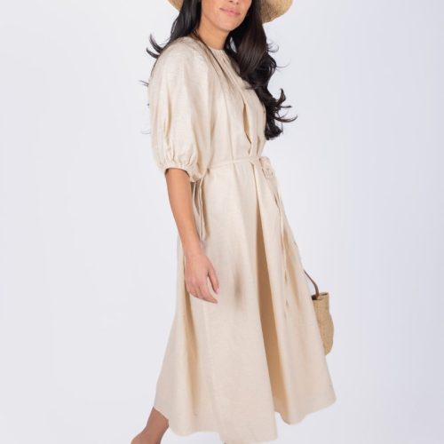 selena dress beige dress yakira bella 614290